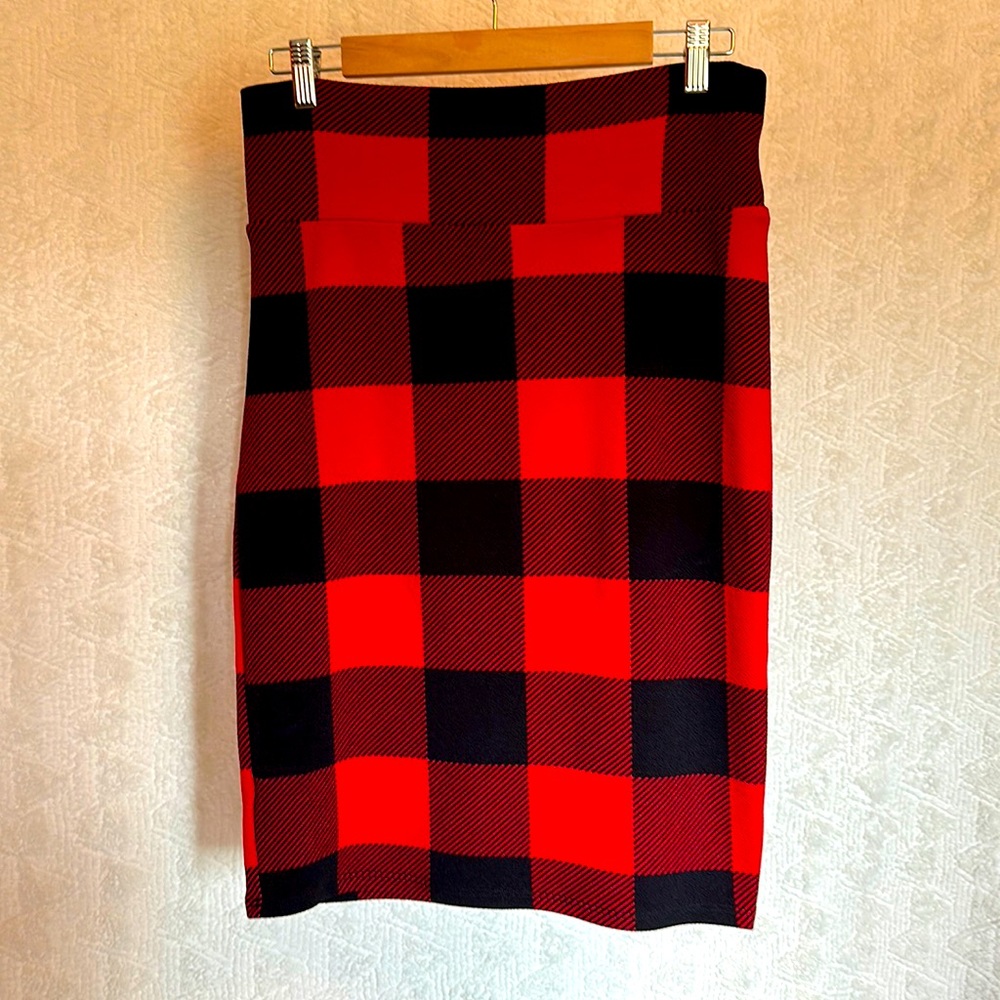 LulaRoe Buffalo Plaid Pencil Skirt